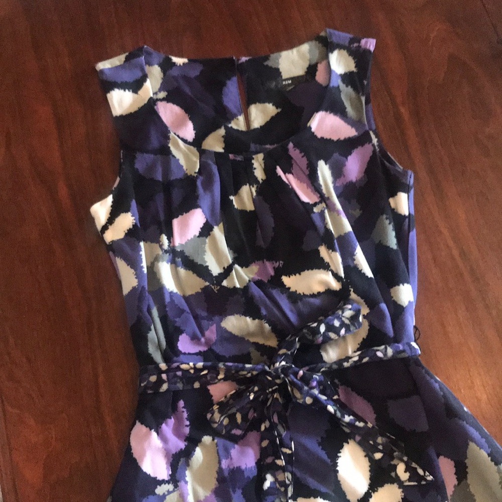 H&M purple patterned dress